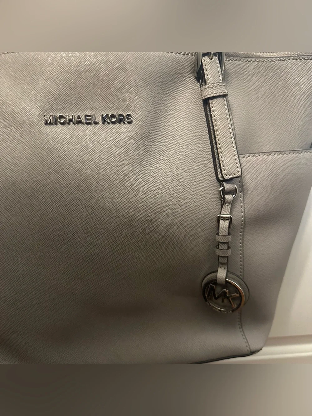 Michael Kors Gray Jet Set Tote with MK Wallet Set